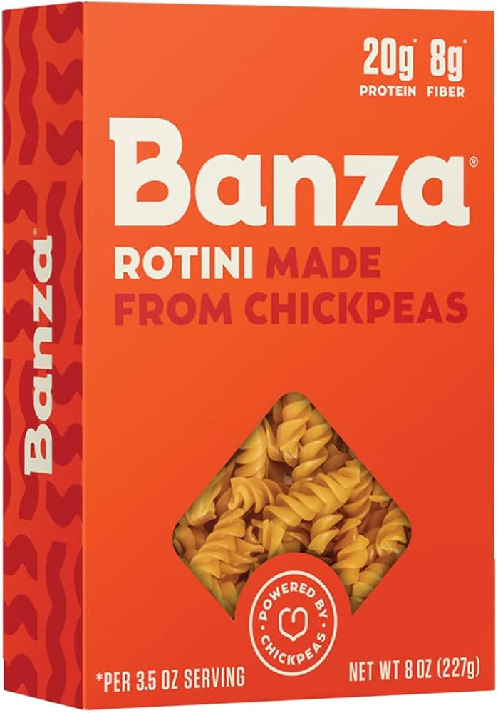 Banza Rotini Made From Chickpeas - 5x8 Ounce Bags - Total 2.5 Pound | Amazon (US)