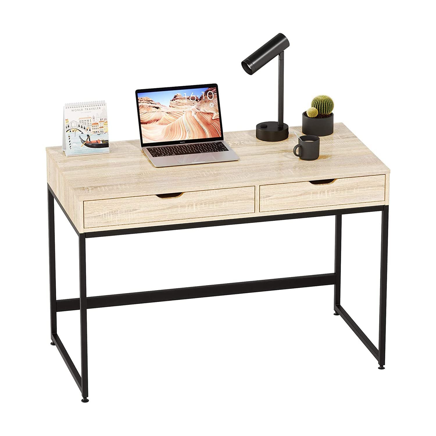 Bestier Small Rectangular Office Writing Computer Workstation Vanity Makeup Desk Minimal Elegant ... | Amazon (US)