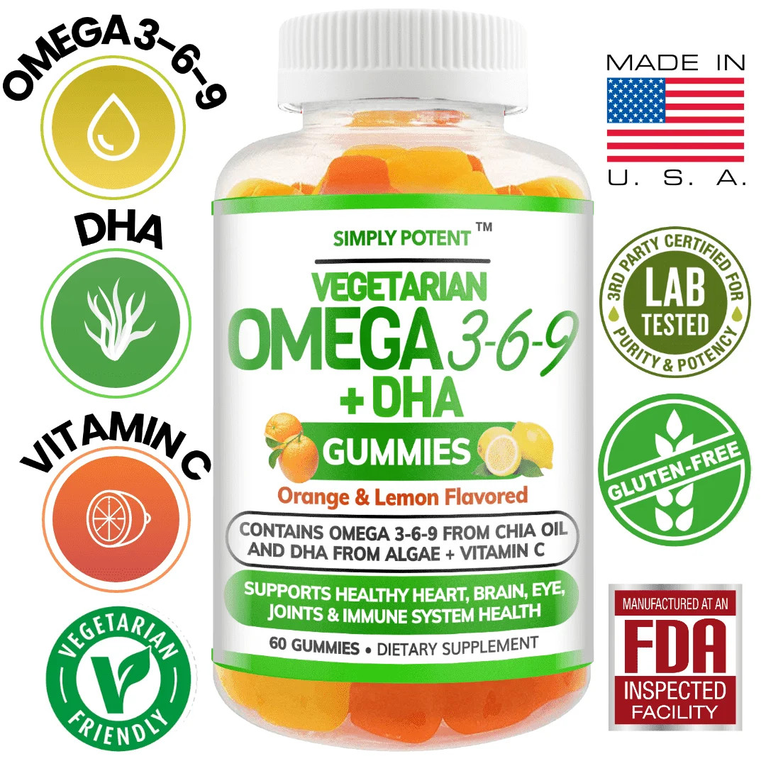 Omega 3 Fish Oil Gummies No Fish No Krill Burpless Vegetarian Omega DHA Gummy Chewable Gluten-Fre... | Walmart (US)