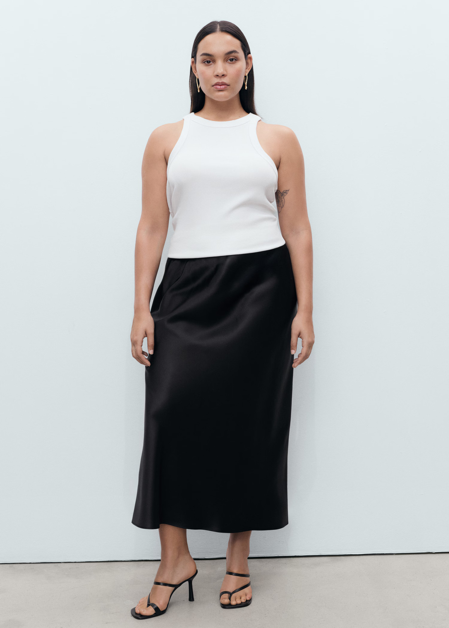 Satin long skirt - Women | MANGO USA | Mango (US/MX/AU)