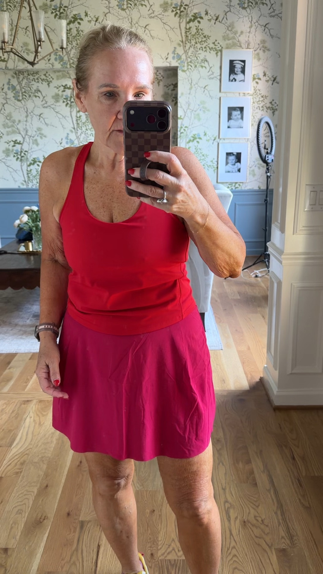 Love my spanx activewear 
Size large in skort 
Size medium in tank

#LTKSaleAlert #LTKOver40 #LTKActive