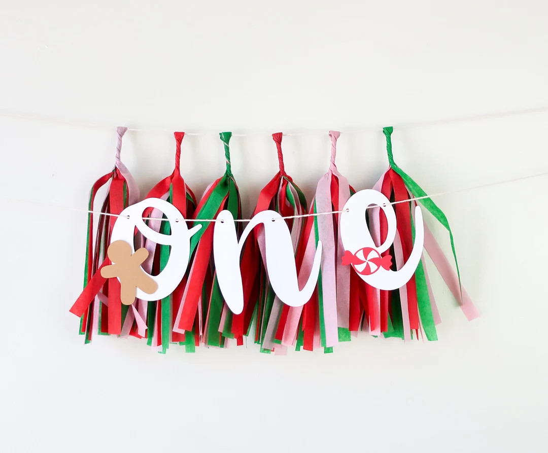 Christmas Pink High Chair Banner - Oh What Fun It Is to be One - Girl - Sweet One - First Birthda... | Etsy (US)