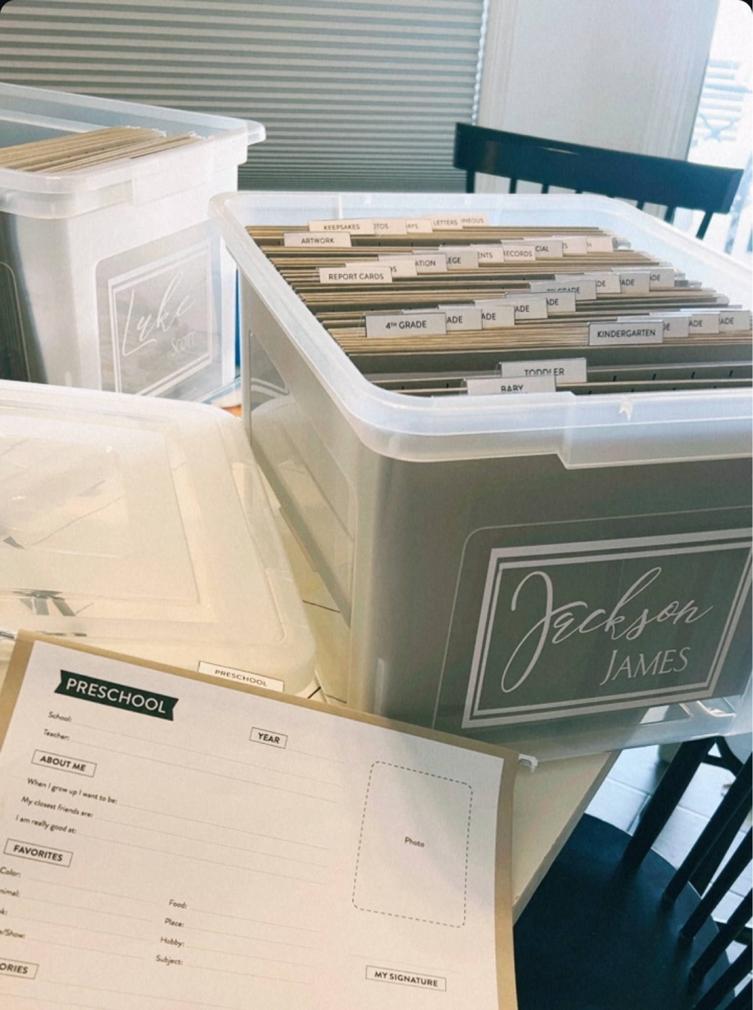 Milestone filing bins
#milestonebin