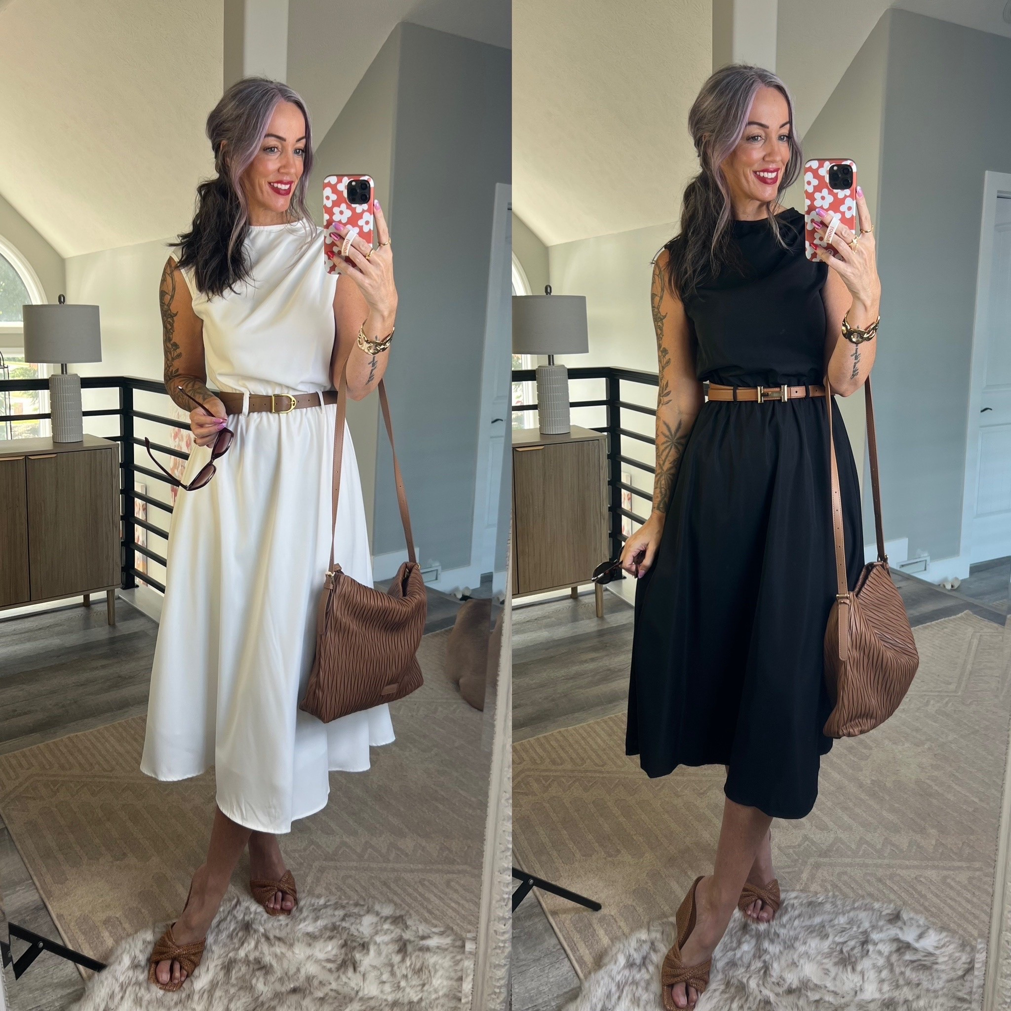 Great dress for many occasions, simple and versatile! I’m wearing size small. (My bag is sold out).

#LTKOver40
