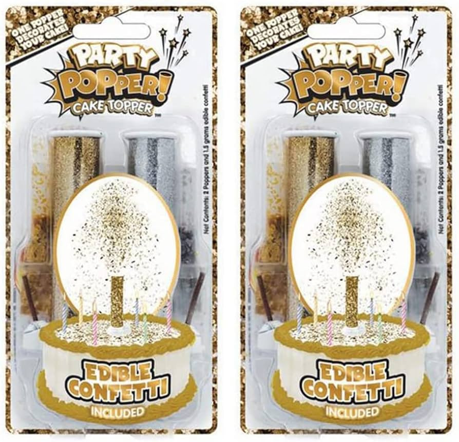 BEST PARTY EVER! Confetti Candle Cake Topper, Shower Your Cake in Edible Confetti Sprinkles, Fun ... | Amazon (US)