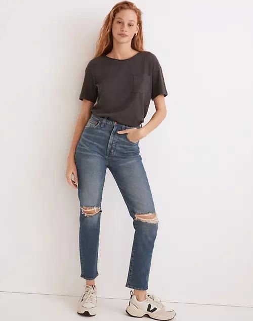 The Perfect Vintage Crop Jean in Gooding Wash: Knee-Rip Edition | Madewell