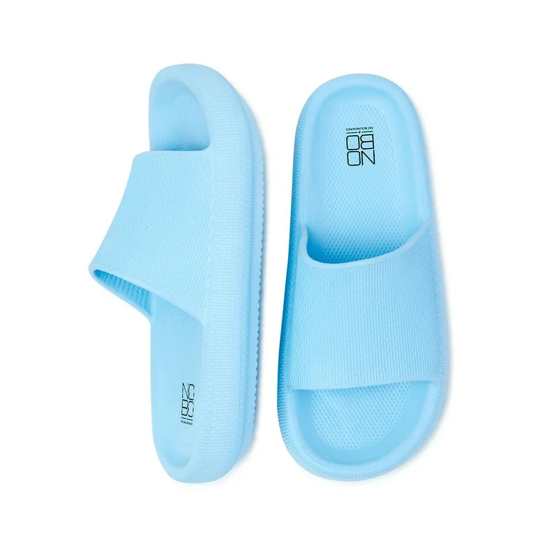No Boundaries Women's Comfort Slide Sandals - Walmart.com | Walmart (US)