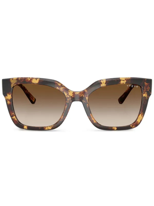 Vogue Eyewear rectangle-frame Sunglasses | Brown | FARFETCH UK | Farfetch Global
