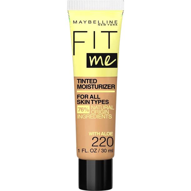 Maybelline Fit Me Tinted Moisturizer, Natural Coverage, Face Makeup, 220, 1 fl. oz. | Walmart (US)