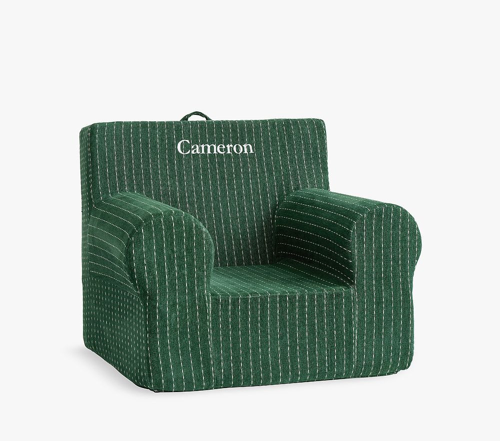 Kids Anywhere Chair(R), Hunter Green Cozy Pickstich | Pottery Barn Kids