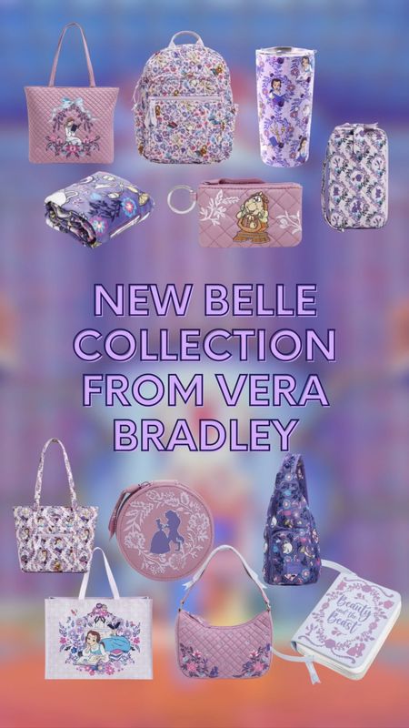 Disney Princess Belle collection from Vera Bradley | bags, satchels, wallets, blankets, travel mug | Lumière Cogsworth | travel bag

#LTKitbag #LTKstyletip #LTKVideo