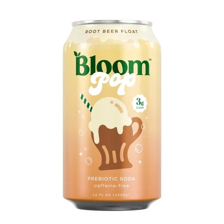 Bloom Pop Prebiotic Soda, Root Beer Float, 12 fl oz, Can | Walmart (US)