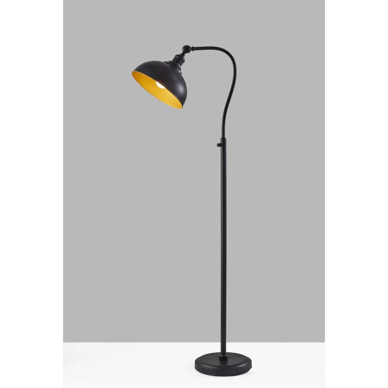 Petal 56.5'' Black Arched/Arc Floor Lamp | Wayfair North America