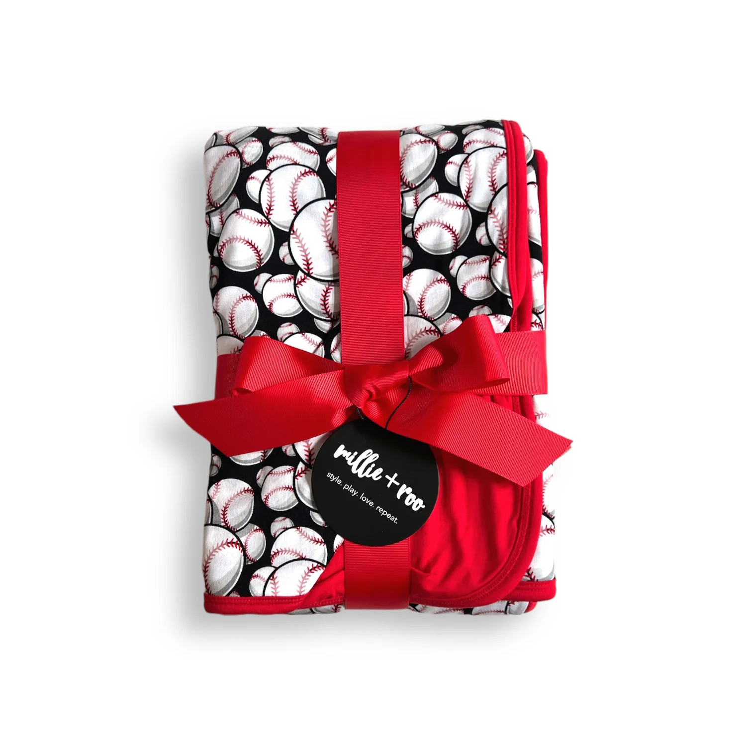 3 LAYER OVERSIZED COZY DREAM BLANKET- Baseball | millie + roo