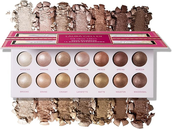 LAURA GELLER NEW YORK The Delectables Soho Shimmers Eyeshadow Palette - Includes 14 Shimmer-Finis... | Amazon (US)