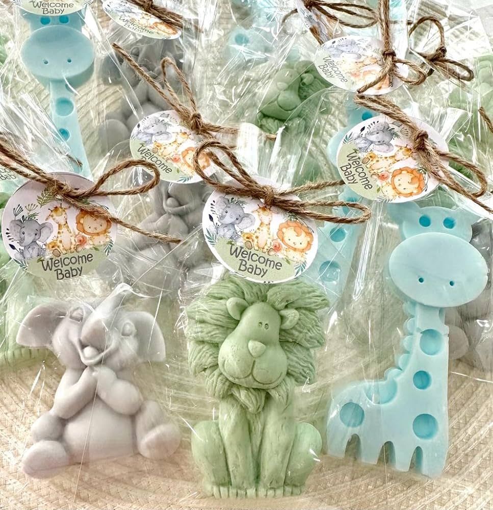 Safari Animal Soaps - Safari Baby Shower Favors for Guests, Wild One Birthday Party Decorations B... | Amazon (US)