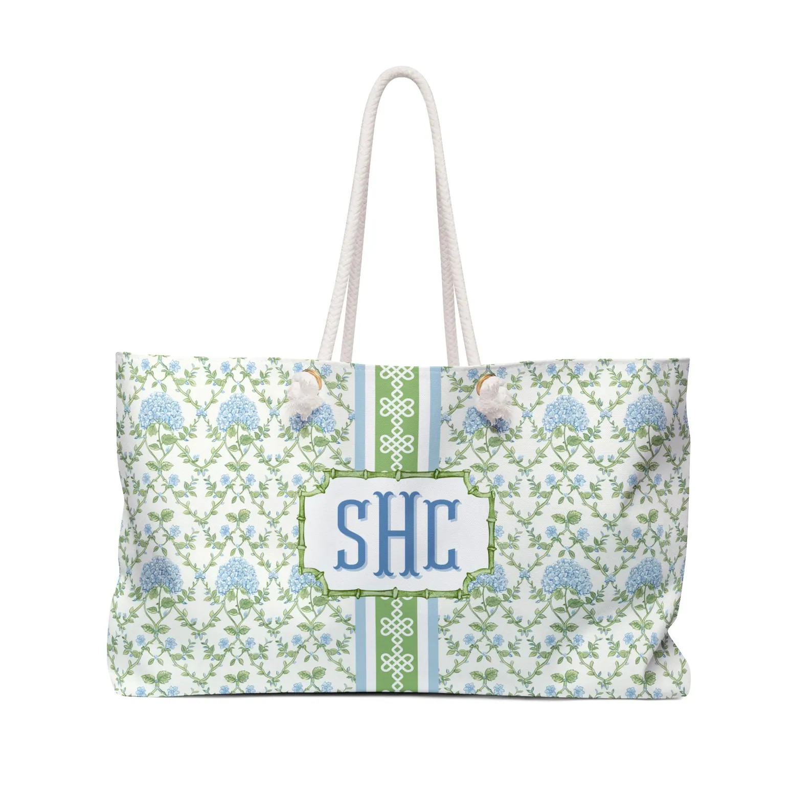 Chinoiserie Mahjong Tote: Monogrammed Travel Bag, Grandmillennial Style | Etsy (US)