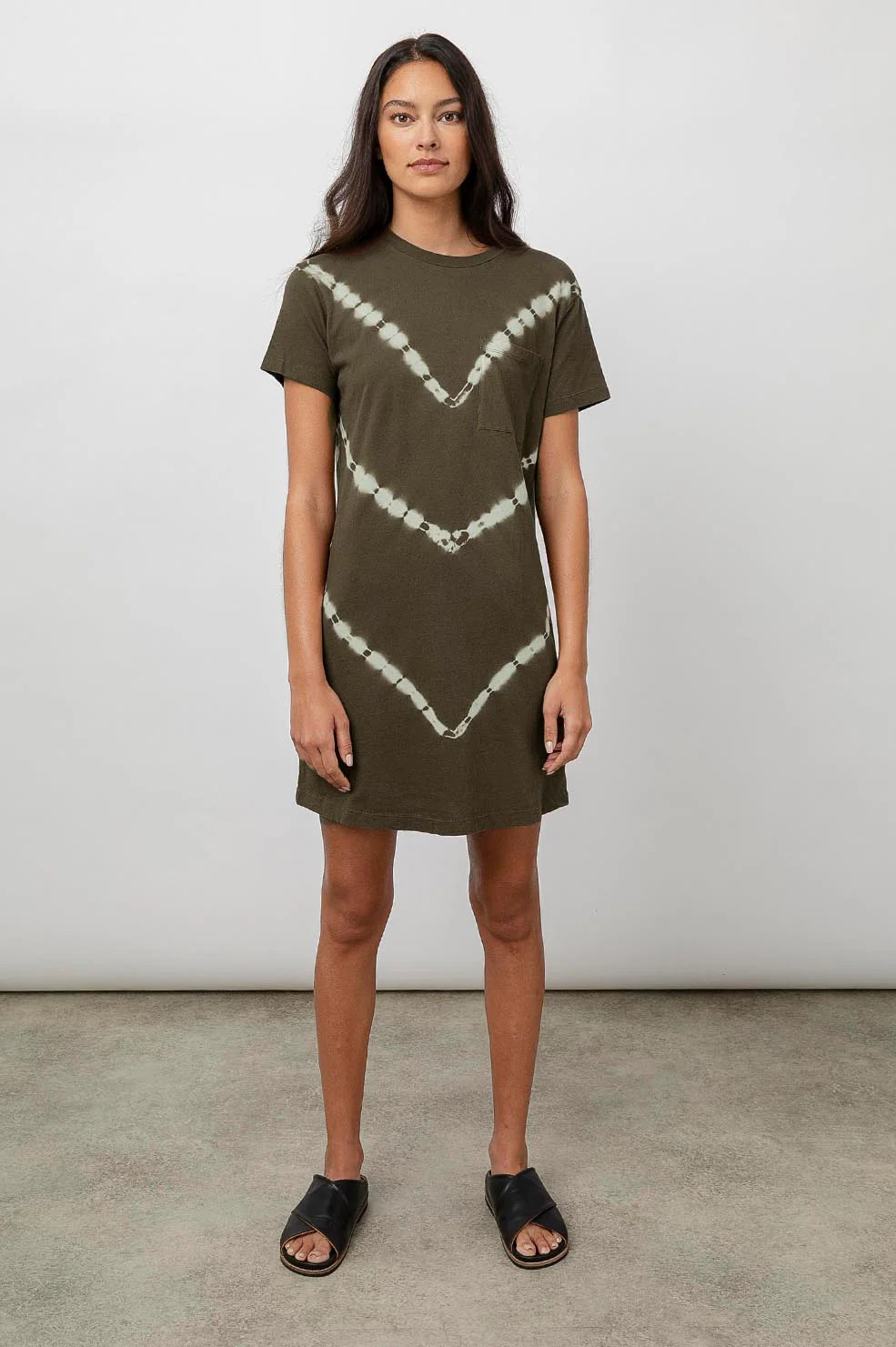 THE T SHIRT DRESS - CANTEEN CHEVRON STRIPE | Rails