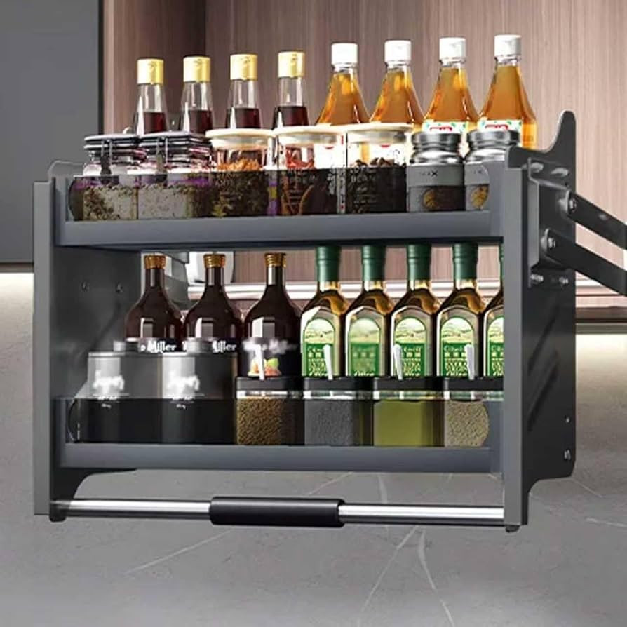 2/3-Tier Pull Down Cabinet Organizer, pull down shelf for upper cabinets, for Kitchen Wall Cabine... | Amazon (US)