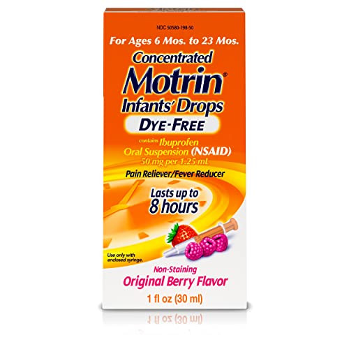 Motrin Infants Concentrated Liquid Medicine Drops with Ibuprofen, Berry, 1 fl. oz | Amazon (US)