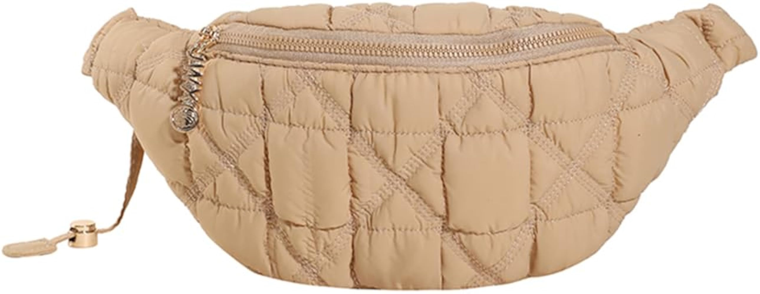 Quilted Crossbody Sling Bag Puffer Crossbody Fanny Pack Waist Bag Nylon Puffy Shoulder Bag Quilte... | Amazon (US)