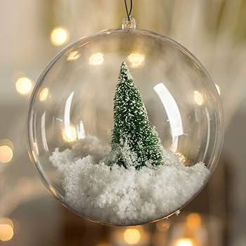 20 Pack Clear Plastic Fillable Ornament Ball 3.15''/80mm for Christmas,Holiday, Wedding,Party,Hom... | Amazon (US)