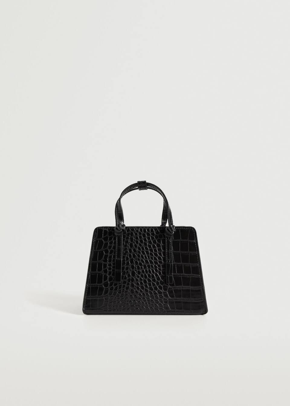 Croc-effect mini bag | MANGO (US)