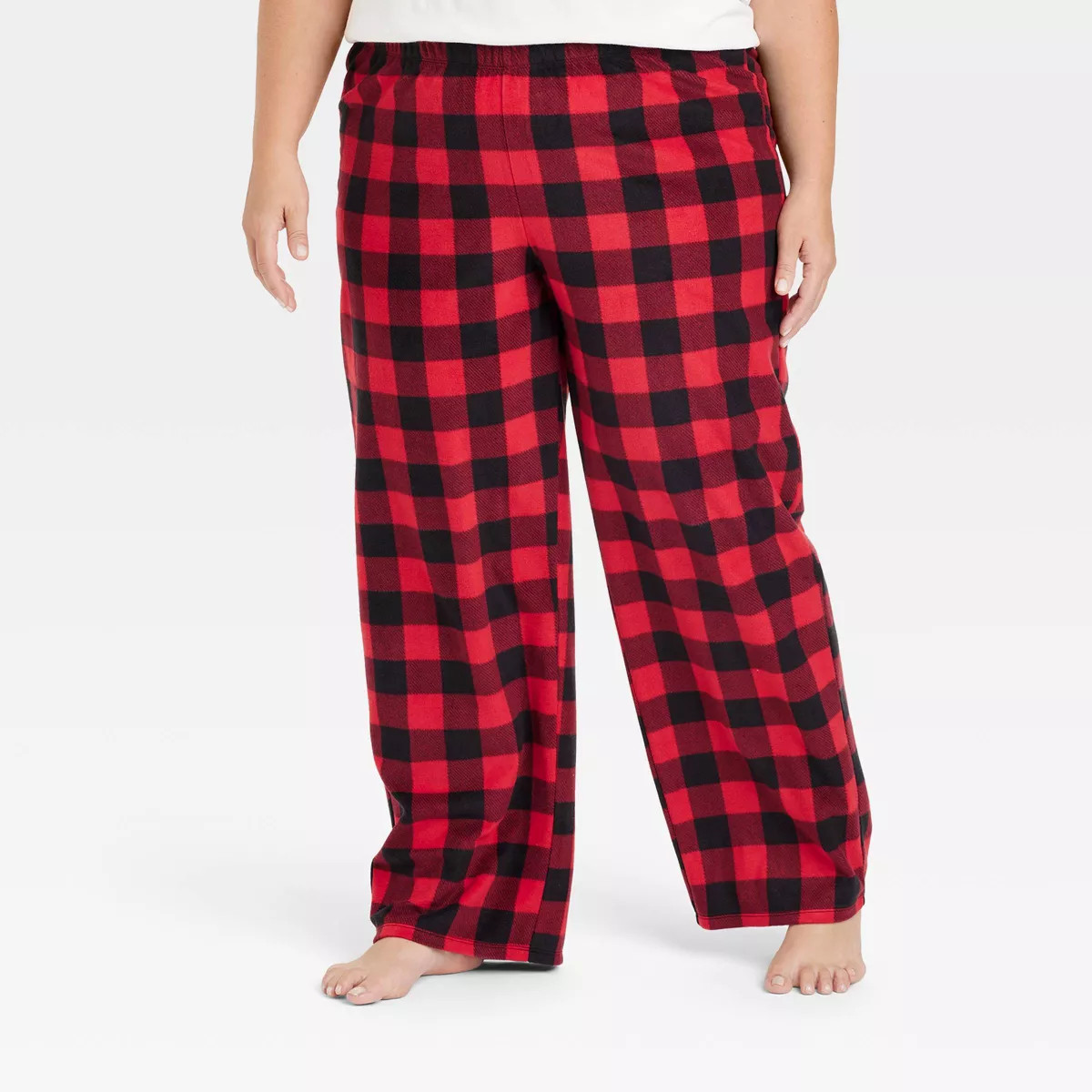 Women's Buffalo Check Microfleece Holiday Matching Family Pajama Pants - Wondershop™ Red | Target