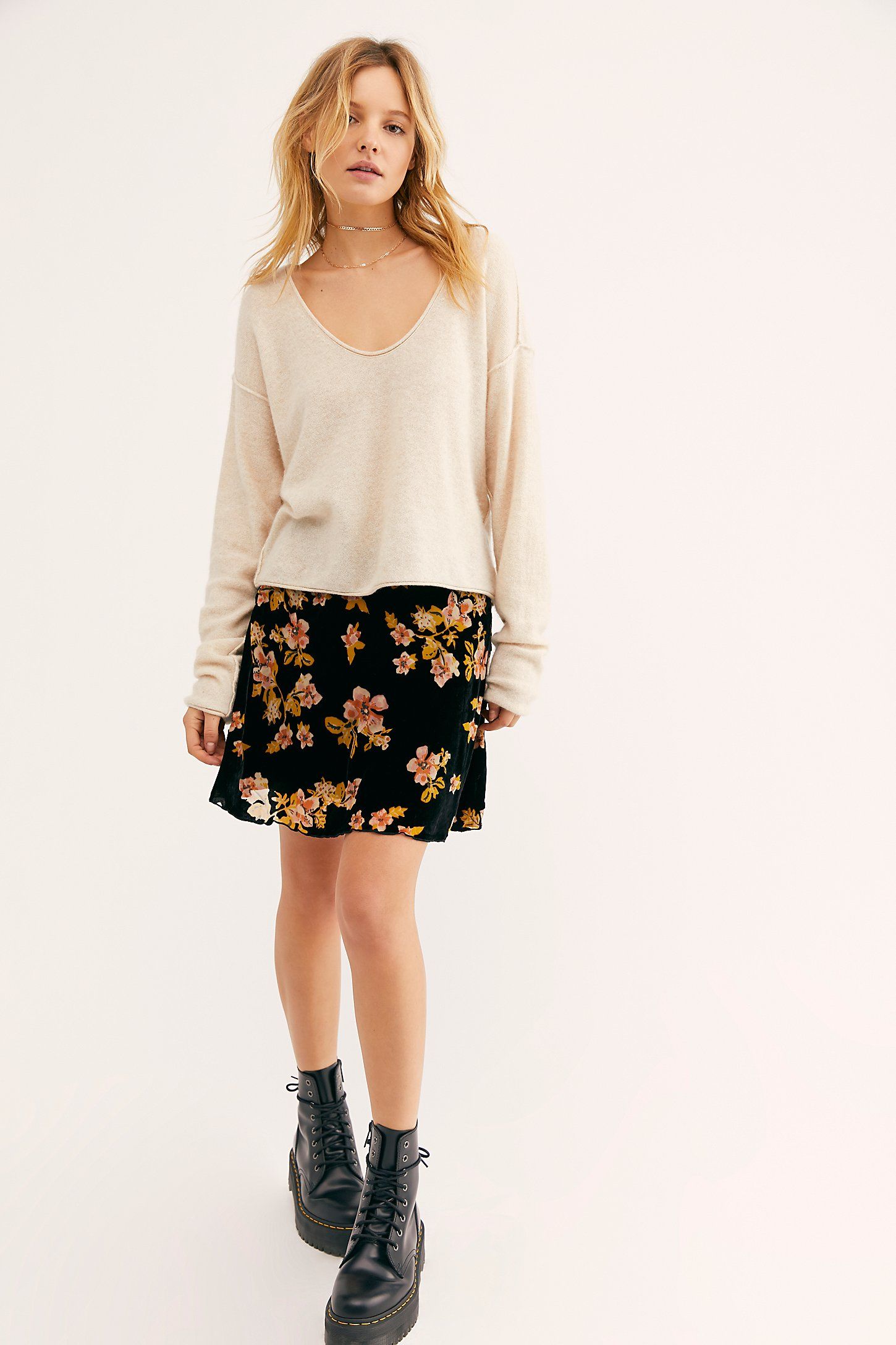 Margaux Velvet Mini Skirt | Free People (Global - UK&FR Excluded)