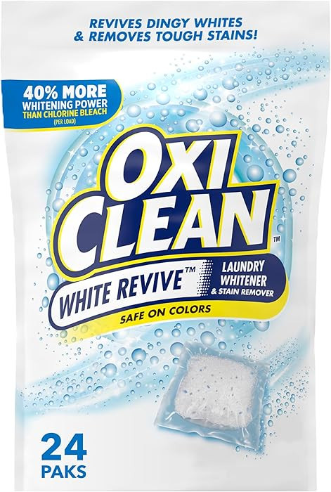 OxiClean White Revive Laundry Whitener and Stain Remover Power Paks, 24 Count | Amazon (US)