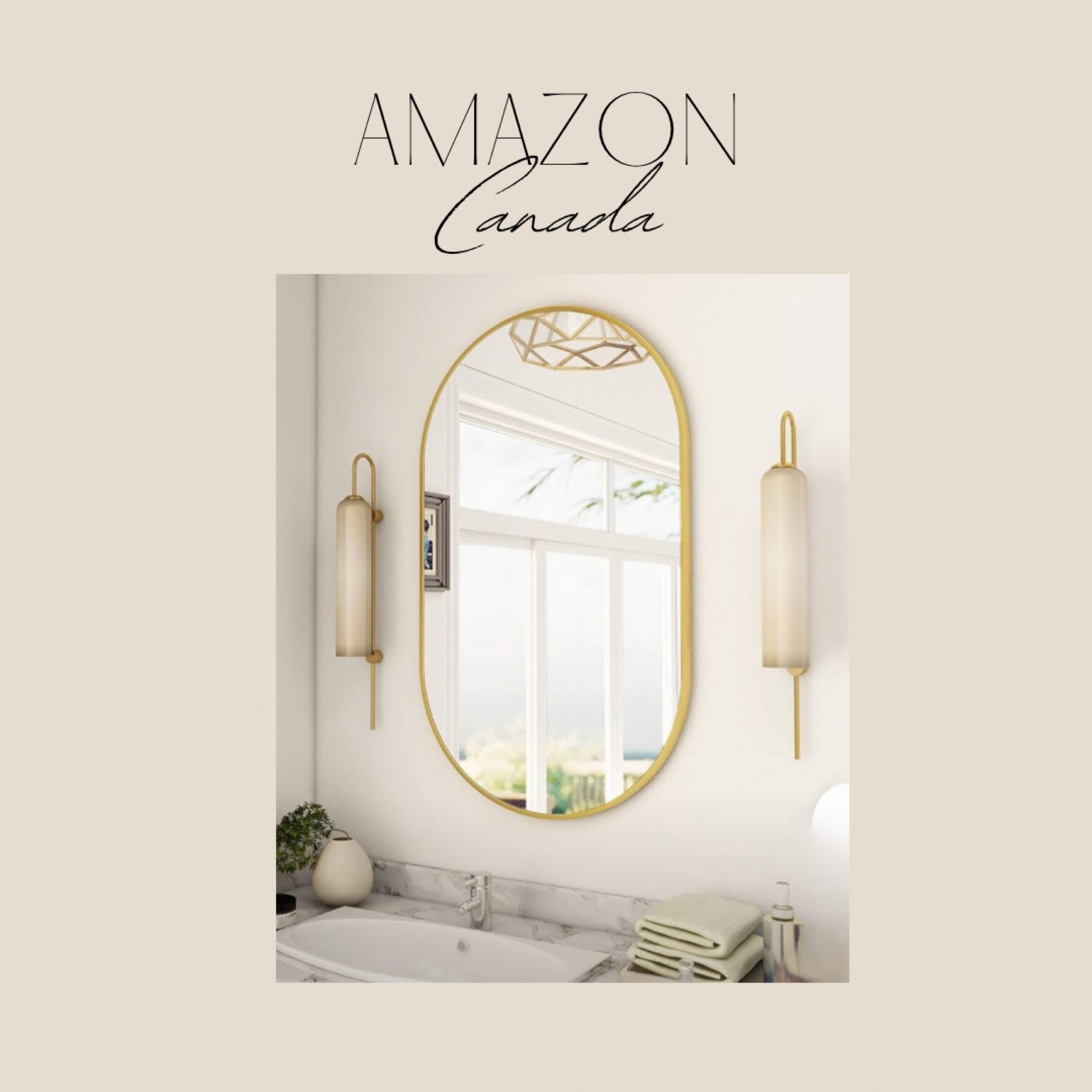 Love this oval shape gold mirror. Perfect for a bathroom or entrywayy

#LTKcanada