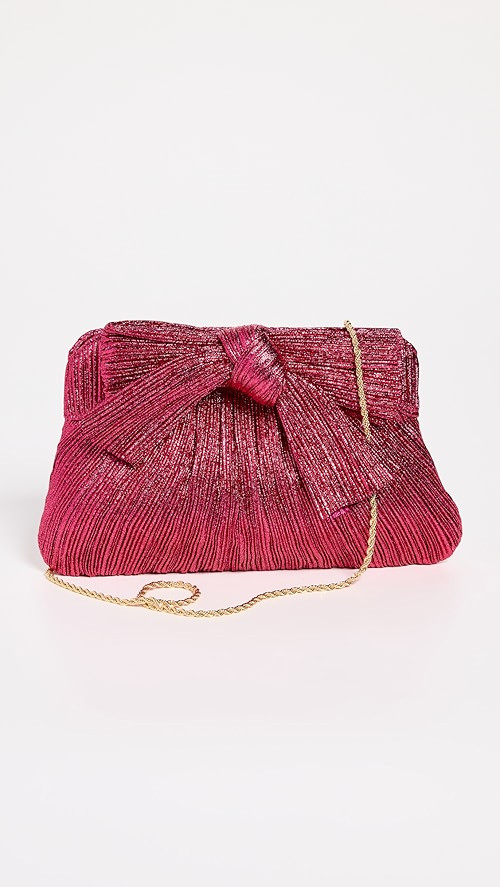 Pleated Frame Clutch with Bow | Shopbop
