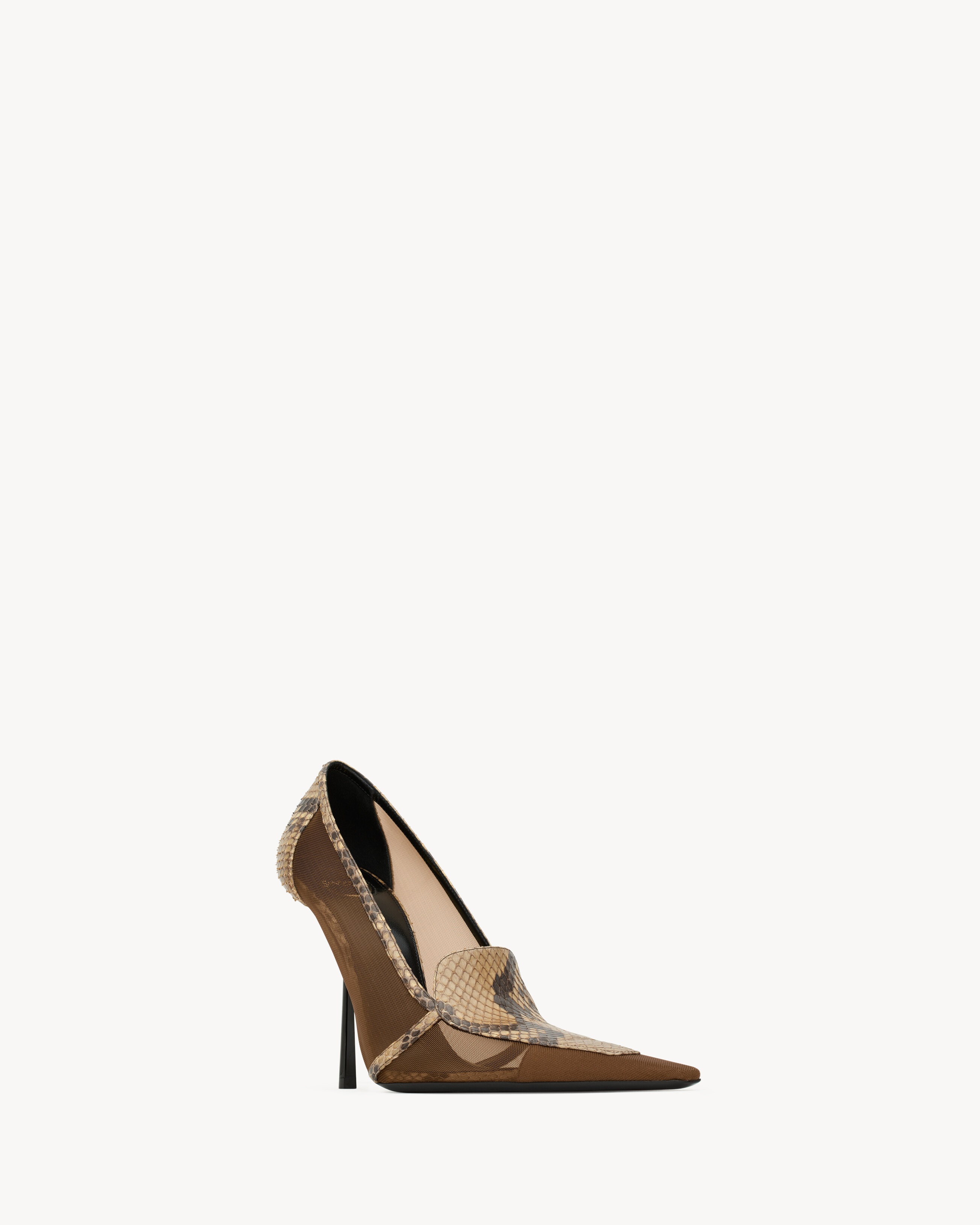 COBRA pumps in mesh and python in Brown | Saint Laurent | YSL EN-US | Saint Laurent Inc. (Global)