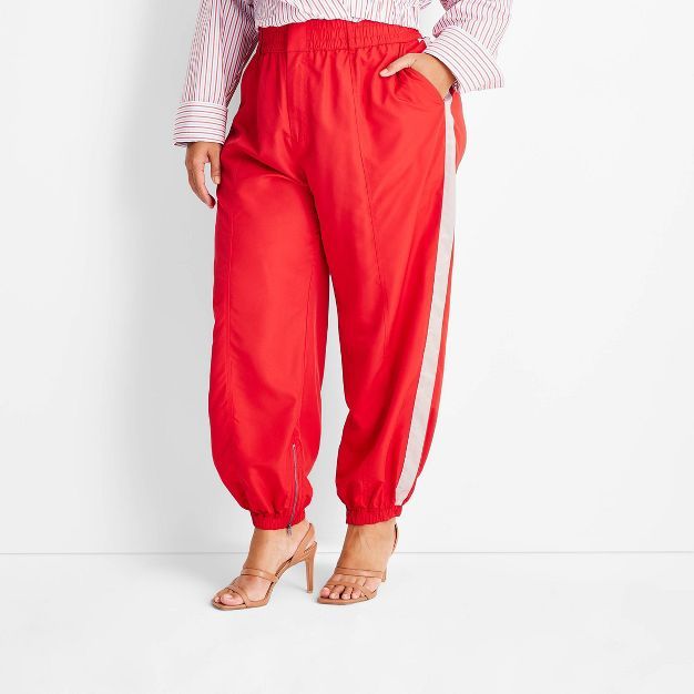 Women's High-Rise Nylon Track Pants - Future Collective™ with Kahlana Barfield Brown | Target
