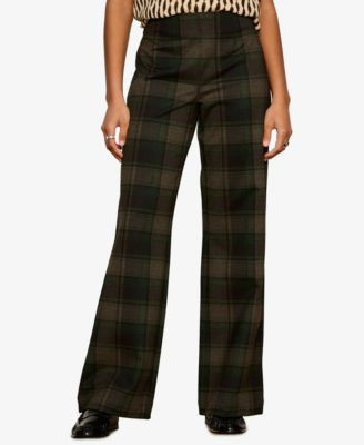 Sanctuary Women's Wide-Leg Pull-On Pants - Kalamata Plaid | Macy's