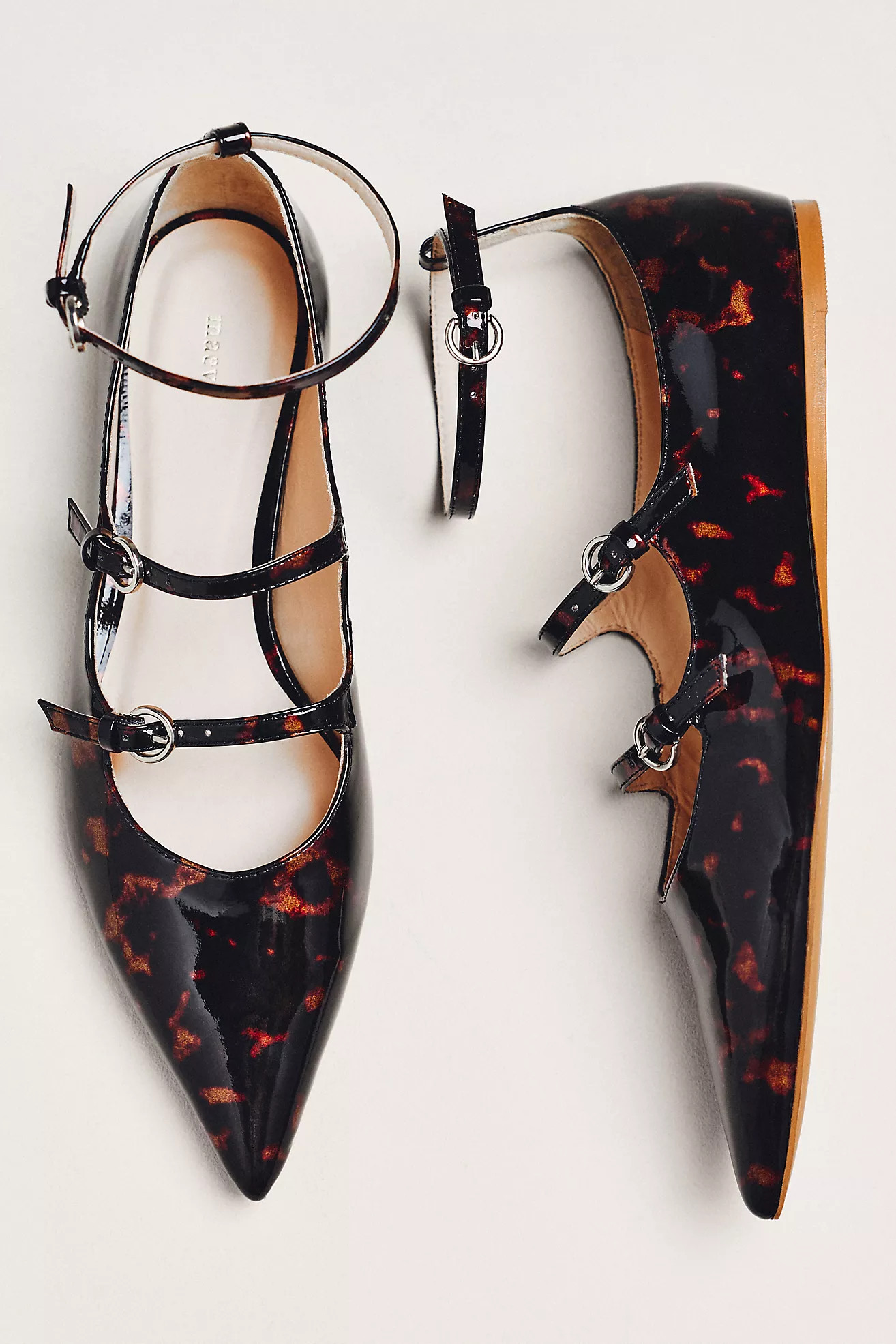 Maeve Triple-Strap Mary Jane Flats | Anthropologie (US)