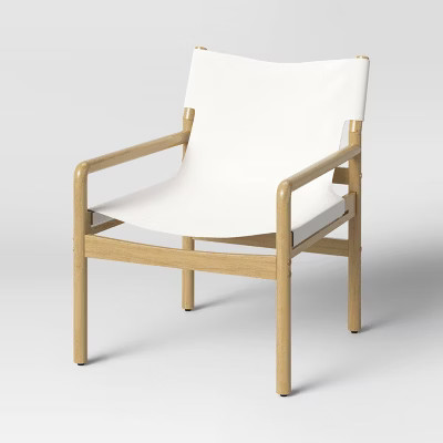 Northlake Dowel Frame Sling Accent Chair Canvas Cream - Threshold™ | Target