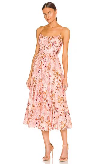Rosa Laced Picnic Dress in Pink Peony Floral | Revolve Clothing (Global)