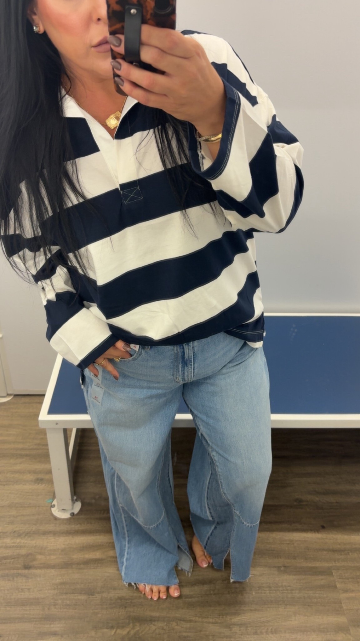 Insert a cute pair of tan clogs and this outfit is complete! Love the oversized fit of this polo! 

#LTKMidsize #LTKFallSale #LTKSaleAlert