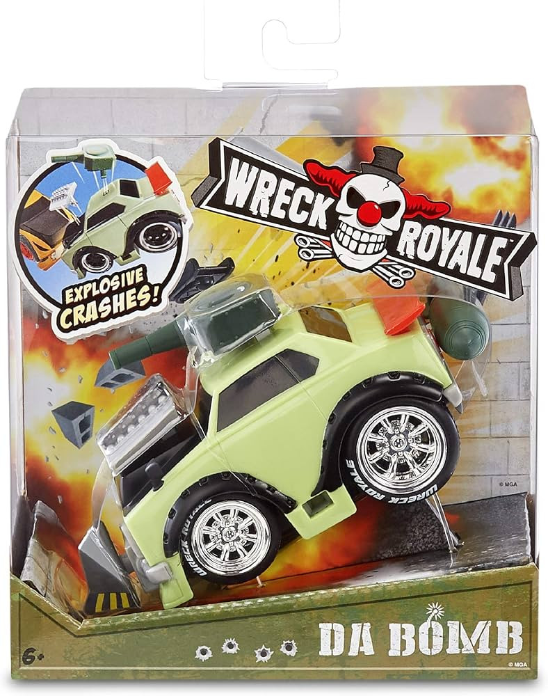 MGA Entertainment Wreck Royale Exploding Crashing Da Bomb Race Car with 4 Mix 'N Match Explosive ... | Amazon (US)