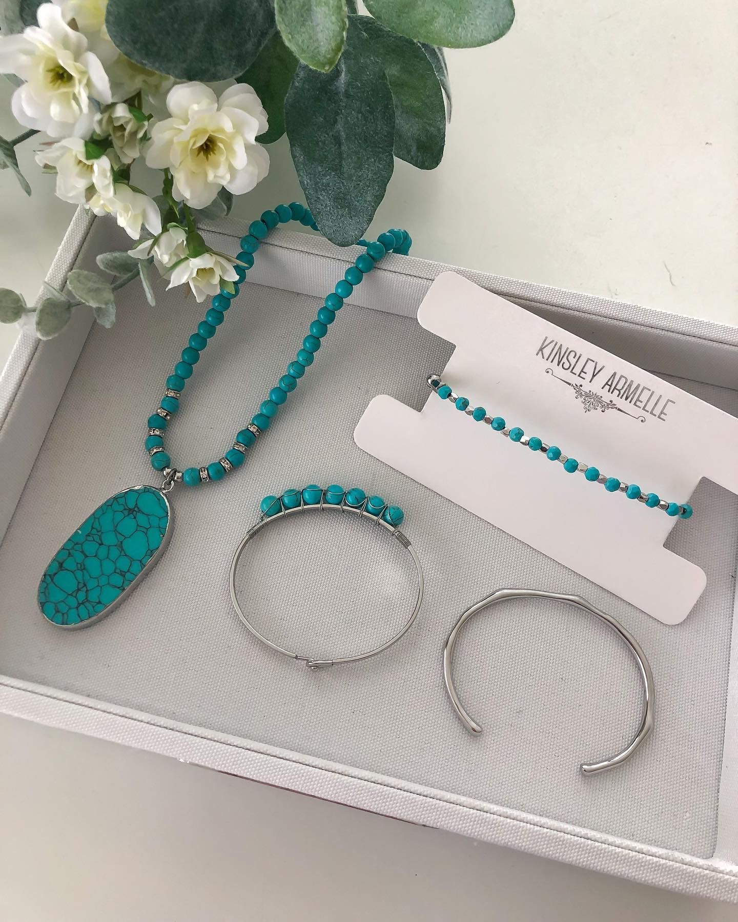 Silver Turquoise Necklace | Kinsley Armelle
