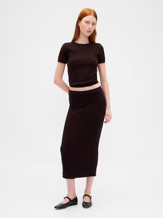 CashSoft Stretch Midi Skirt | Gap (US)