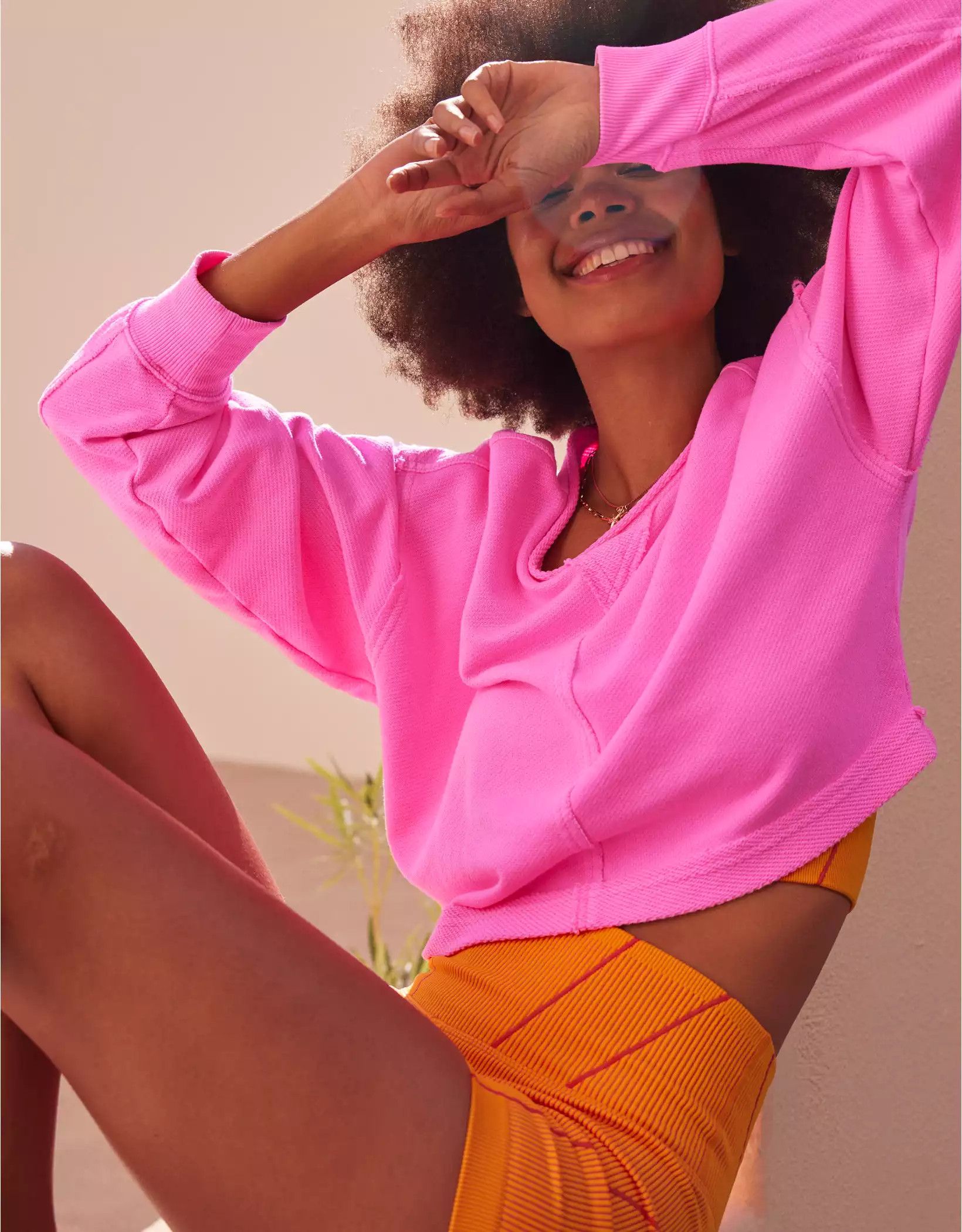 Aerie Beach Party Cropped Crewneck | American Eagle Outfitters (US & CA)
