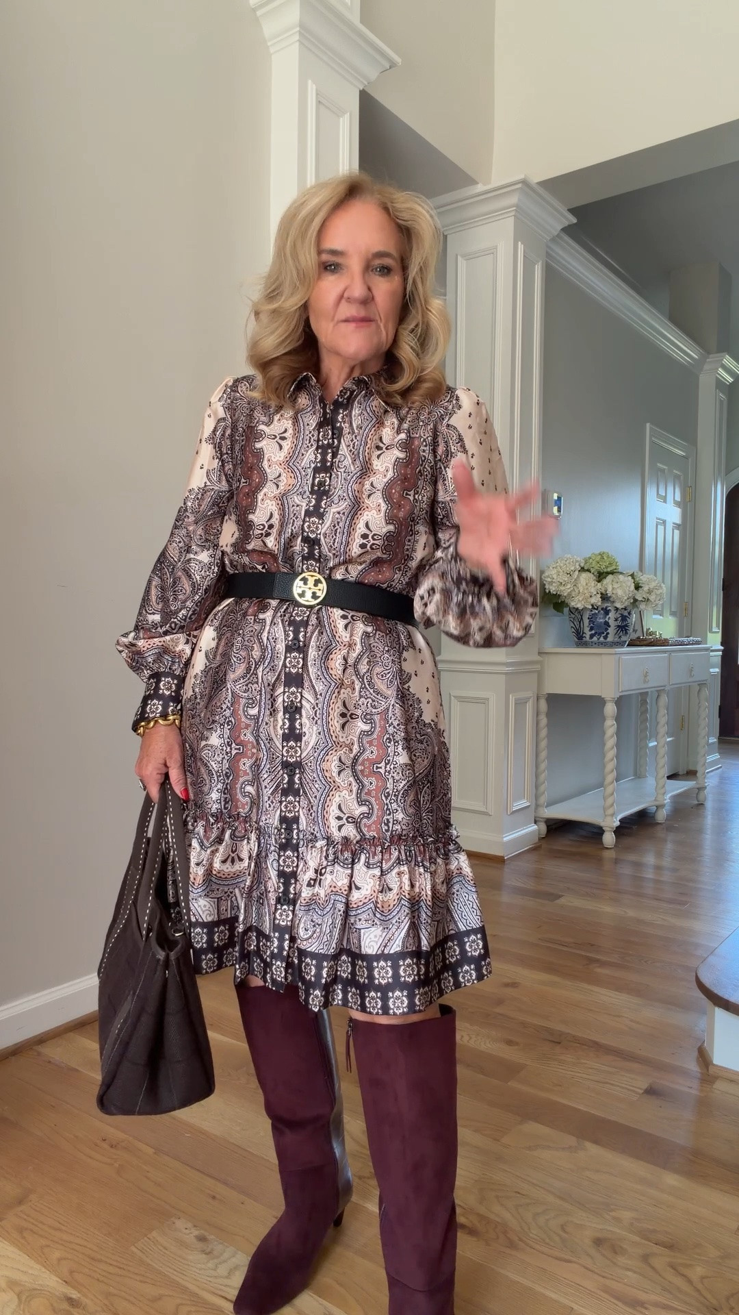 I sized down to a 6 in this dress 
Boots true to size 

Work dress Sunday dress fall dress

#LTKootd #LTKOver40 #LTKWorkwear