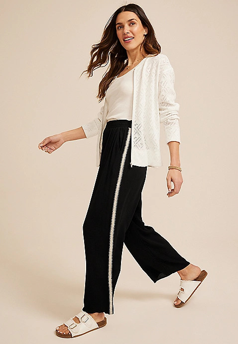 Whipstitch Palazzo High Rise Pant | Maurices