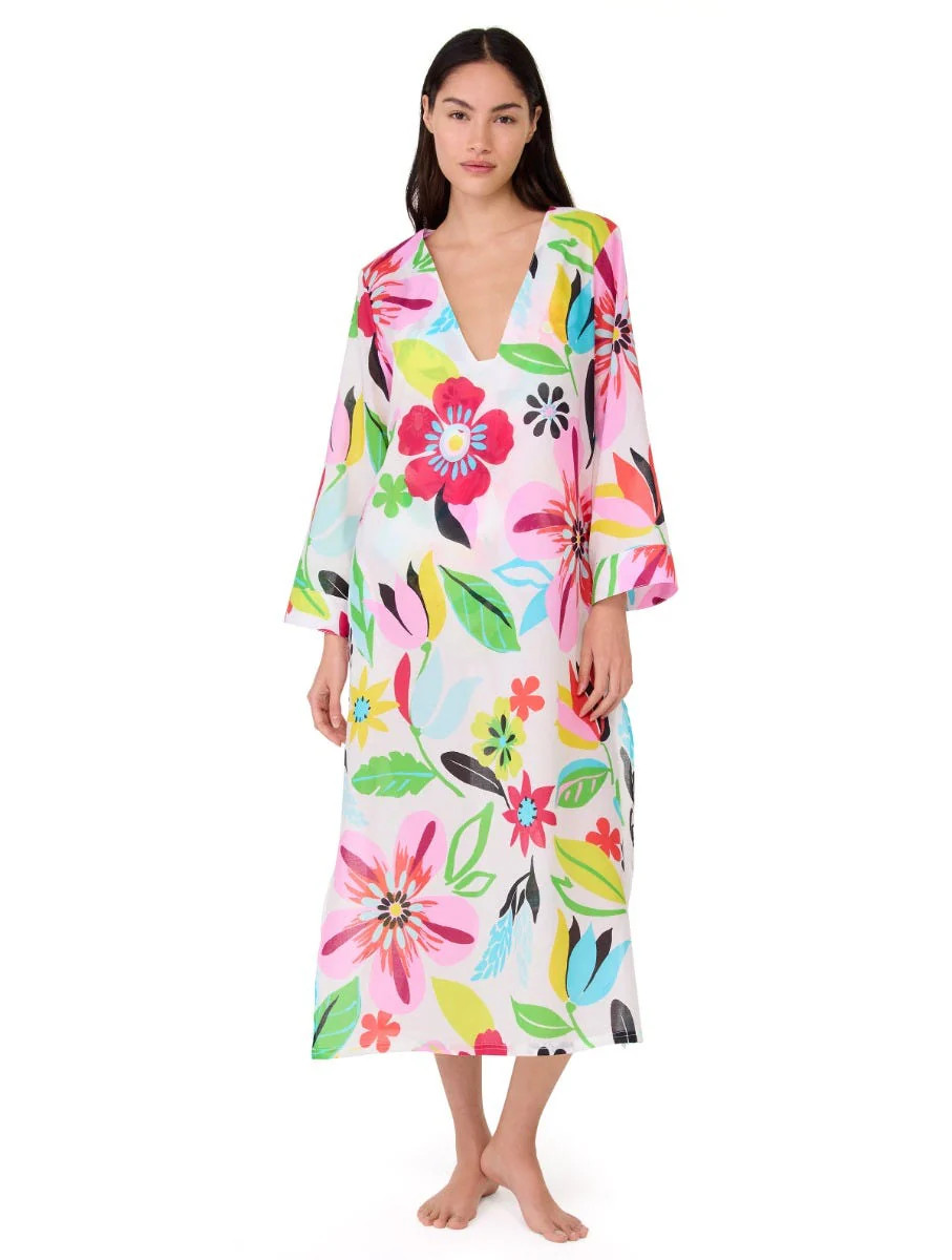 Kate Spade V-Neck Maxi Cover Up - Safari Floral | Beach2Ocean