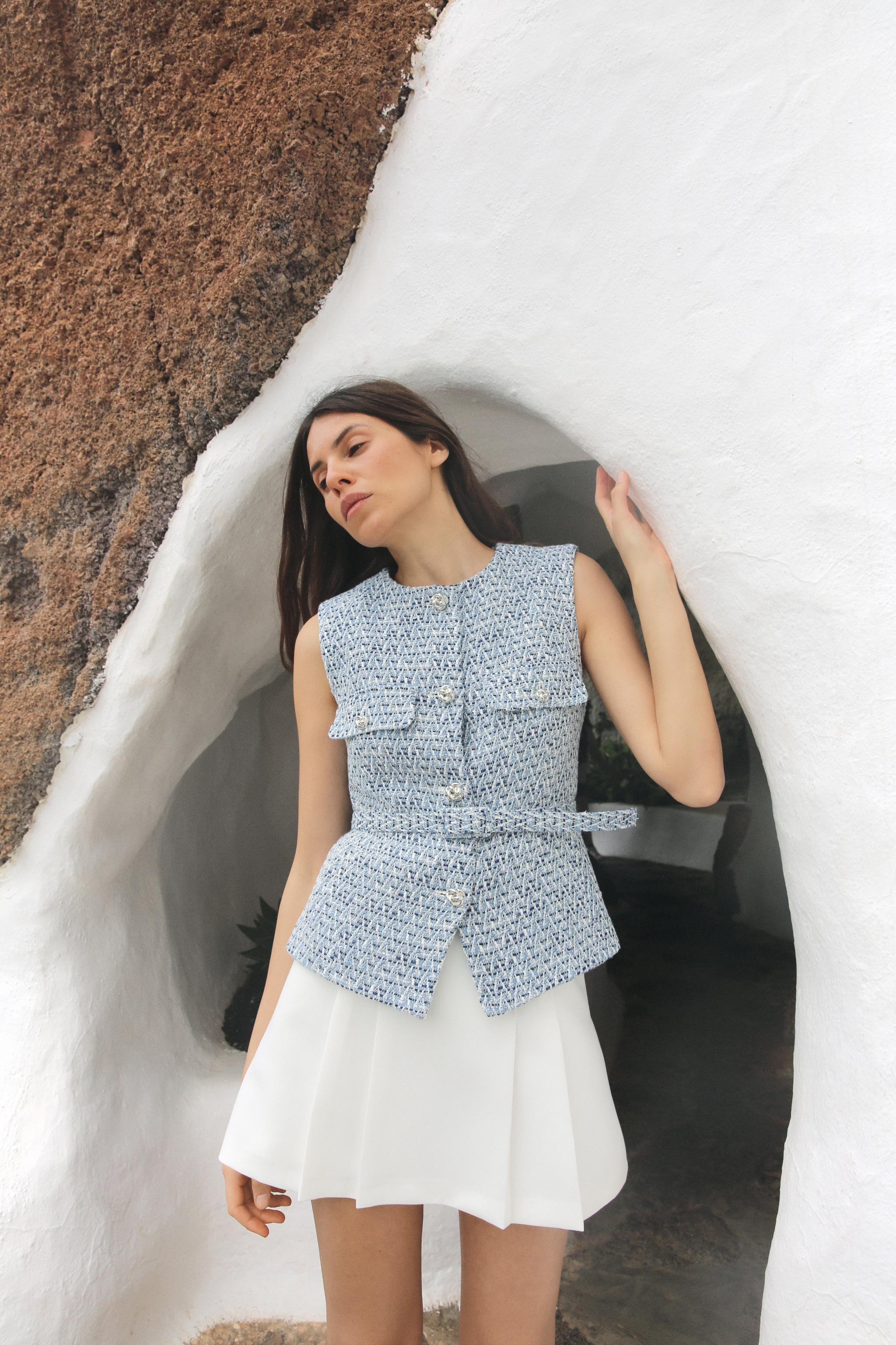 STRUCTURED BELTED VEST | Zara US