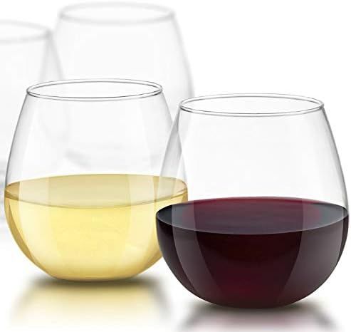 JoyJolt Spirits Stemless Wine Glasses for Red or White Wine (Set of 4)-15-Ounces | Amazon (US)