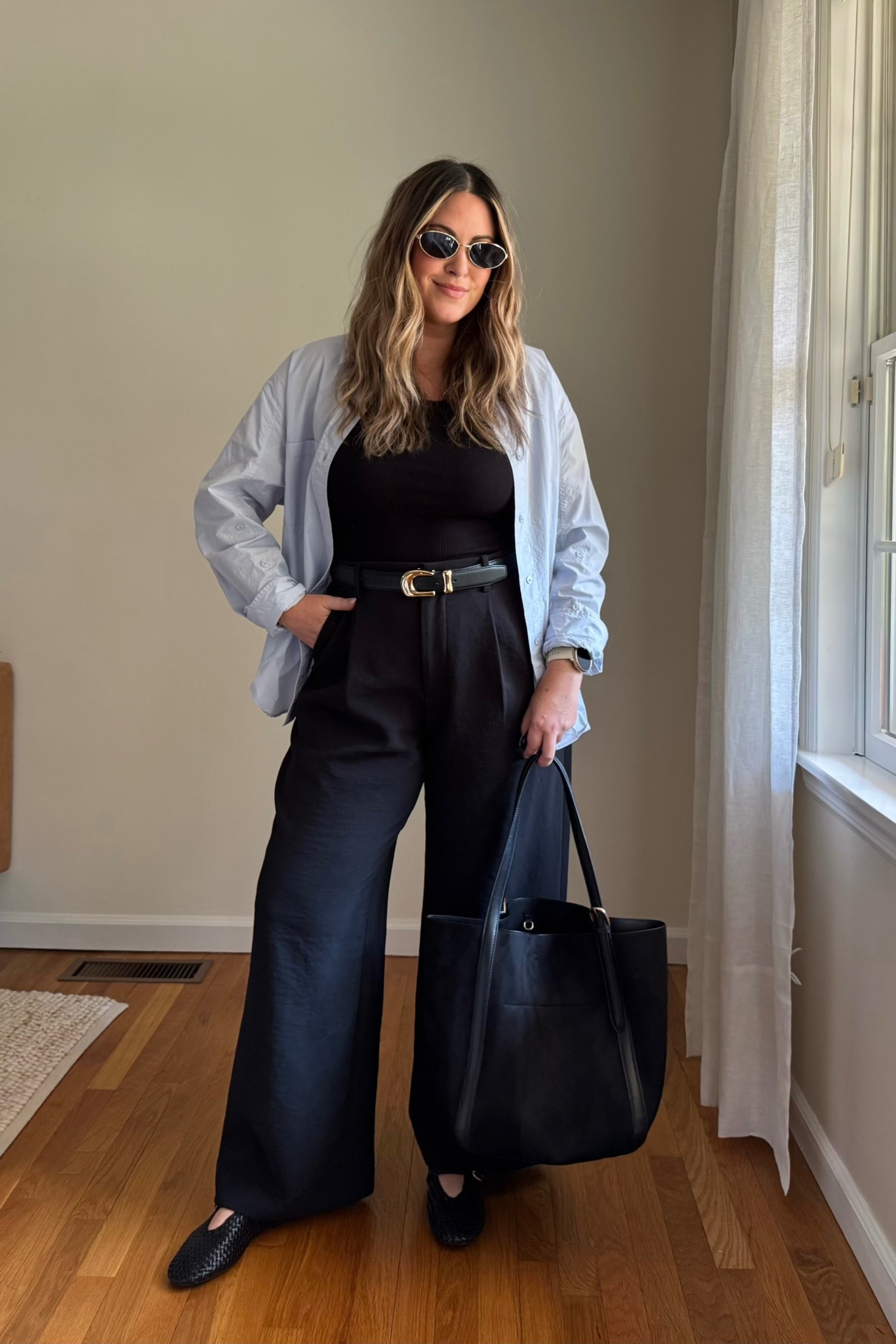 Workwear you can rewear series. Simple all black base with a poplin shirt for summer! 〰️ summer work outfits, summer workwear, business casual workwear, workwear outfits, work outfit ideas, Abercrombie Harper

#LTKStyleTip #LTKWorkwear #LTKSeasonal