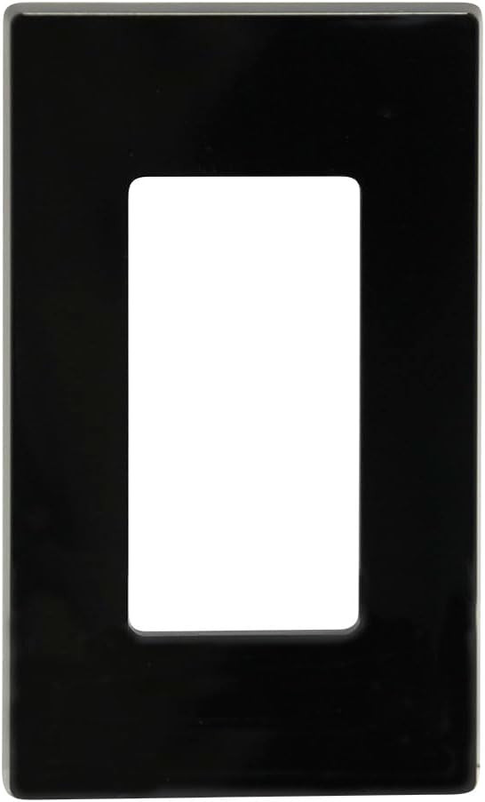 Leviton 1-Gang Decora Plus Screwless Wall Plate, 80301-SE, Black | Amazon (US)